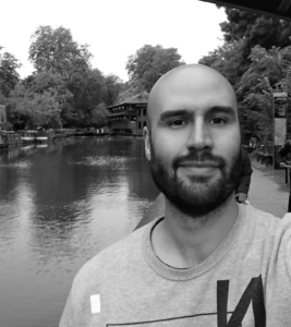 Victor Trapiello by a lake